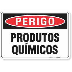 Placa Perigo Produtos Químicos