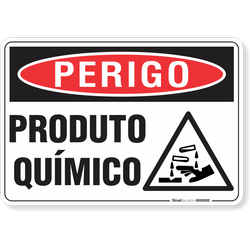 Placa Perigo Produto Químico