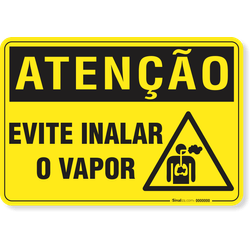 Placa Atenção Evite Inalar O Vapor
