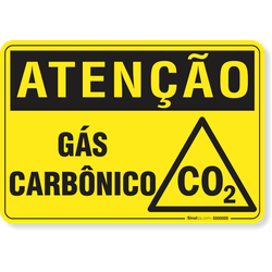Placa Atenção Gás Carbônico