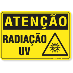Placa Atenção Radiação Uv