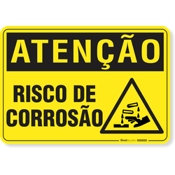 Placa Atenção Risco De Corrosão