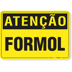 Placa Atenção Formol
