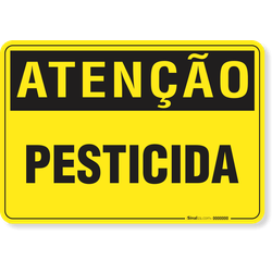 Placa Atenção Pesticida