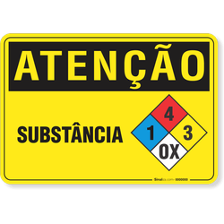 Placa Atenção Substância