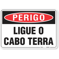 Placa Perigo Ligue O Cabo Terra