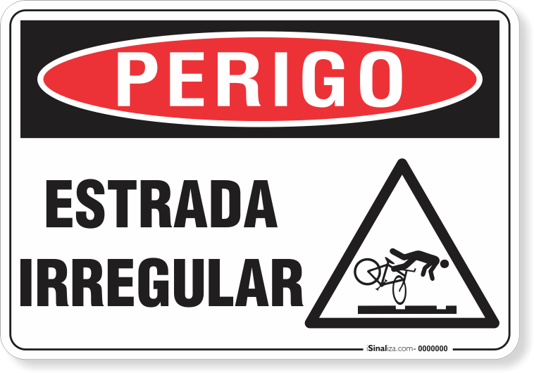 3094-placa-perigo-estrada-irregular-pvc-semi-rigido-26x18cm-furos-6mm-parafusos-nao-incluidos-1