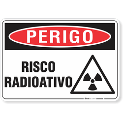 Placa Perigo Risco Radioativo
