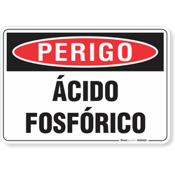 Placa Perigo Ácido Fosfórico