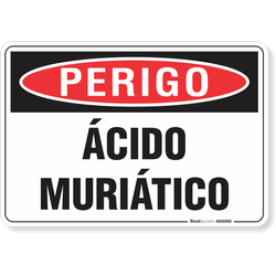 Placa Perigo Ácido Muriático