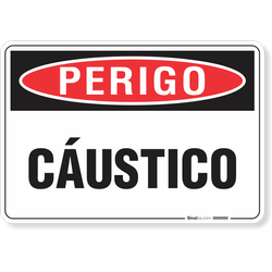 Placa Perigo Cáustico