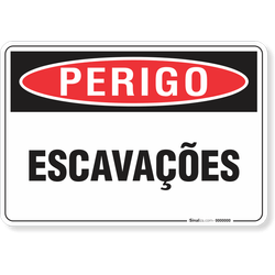 Placa Perigo Escavações