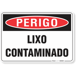 Placa Perigo Lixo Contaminado