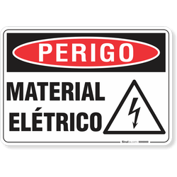 Placa Perigo Material Elétrico
