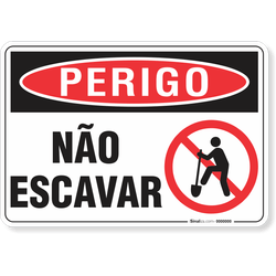 Placa Perigo Não Escavar