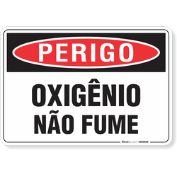 Placa Perigo Oxigênio Não Fume