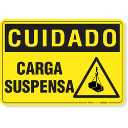 Placa Cuidado Carga Suspensa