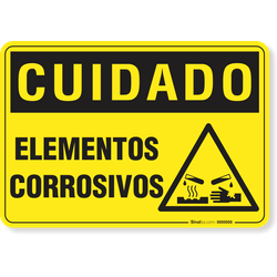 Placa Cuidado  Elementos Corrosivos S2