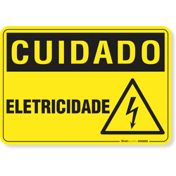 Placa Cuidado  Eletricidade