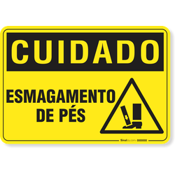 Placa Cuidado  Esmagamento De Pés S2