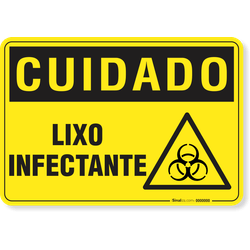 Placa Cuidado  Lixo Infectante