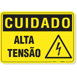 Placa Cuidado  Alta Tensão