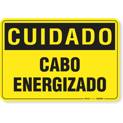 Placa Cuidado  Cabo Energizado