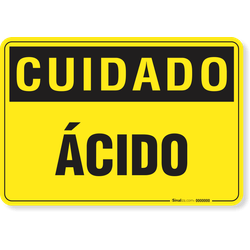Placa Cuidado  Ácido