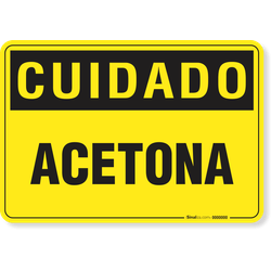 Placa Cuidado Acetona