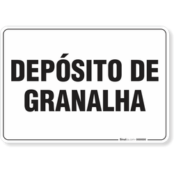 Placa Organização Depósito De Granalha
