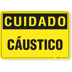 Placa Cuidado Cáustico
