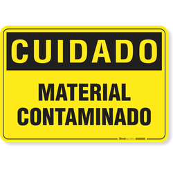 Placa Cuidado  Material Contaminado