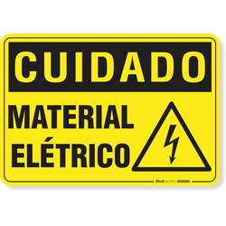 Placa Cuidado  Material Elétrico