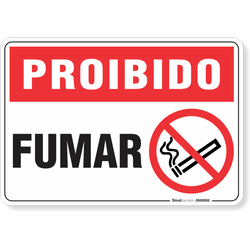 Placa Proibido  Fumar
