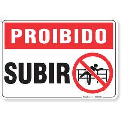 Placa Proibido  Subir