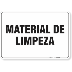 Placa Organização Material De Limpeza
