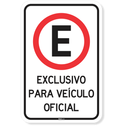 Placa Estacionamento Exclusivo Para Veículos Oficial
