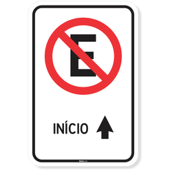 Placa Proibido Estacionar Início