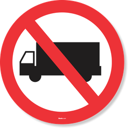 Placa Proibido Trânsito De Caminhões R-9 Resolução Contran Nº 180 180/2005