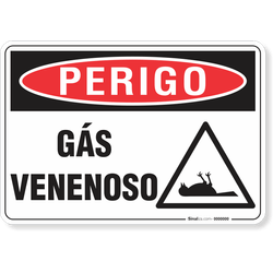Placa Perigo Gás Venenoso