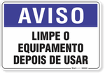 2000-placa-aviso-limpe-o-equipamento-antes-de-usar-pvc-semi-rigido-26x18cm-furos-6mm-parafusos-nao-incluidos-1