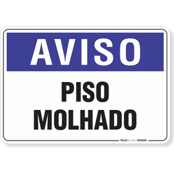 Placa Aviso  Piso Molhado