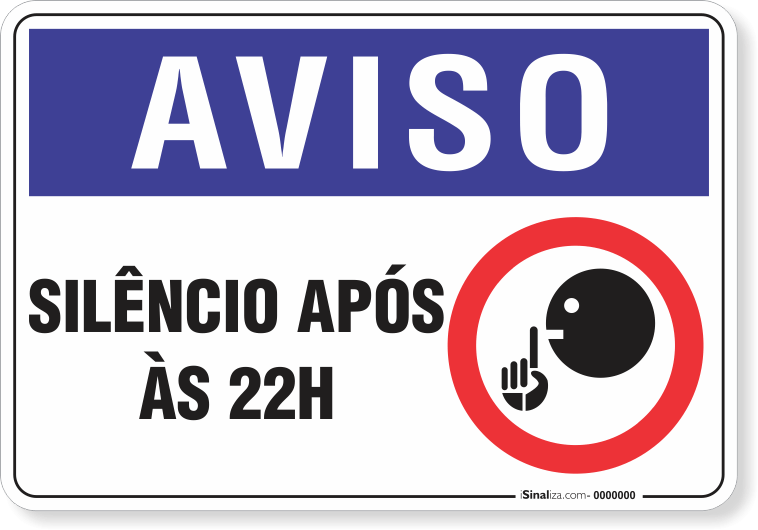 PLACA NÃO FAÇA BARULHO