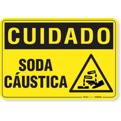 Placa Cuidado  Soda Cáustica