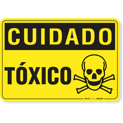 Placa Cuidado  Tóxico