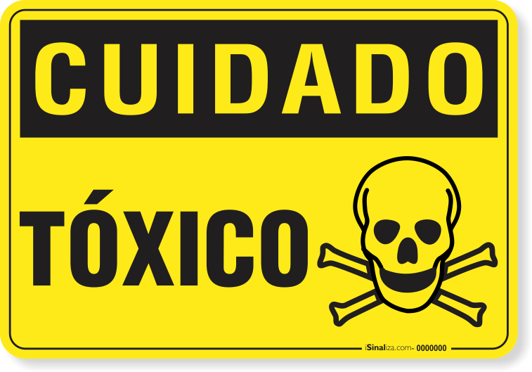 Placa Tóxico Cuidado