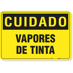 Placa Cuidado  Vapores De Tinta
