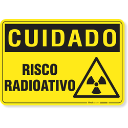 Placa Cuidado  Risco Radioativo