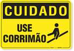 3081-placa-cuidado-use-corrimao-pvc-semi-rigido-26x18cm-furos-6mm-parafusos-nao-incluidos-1