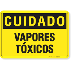 Placa Cuidado  Vapores Tóxicos